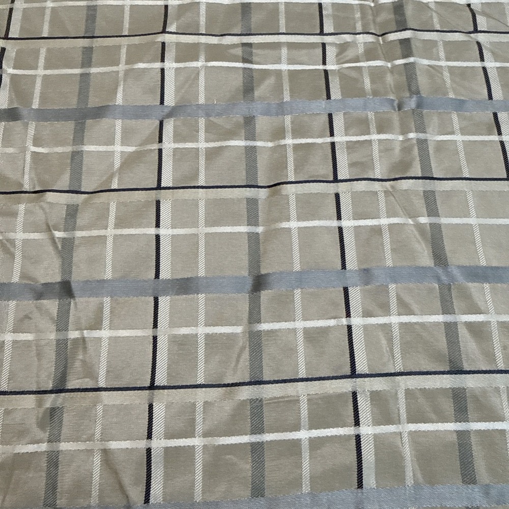 Ethan Allen Silk Duvet Cover 99"wide x 96" long Zipper Broke Plaid Masculine